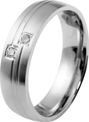 Produktbild von Akzent Damen-Partnerring, Edelstahl, Similibesatz, silberfarben
