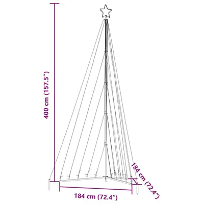 Imagen del producto de vidaXL Árbol de Navidad LED, 570 luces, blanco frío, 399 cm