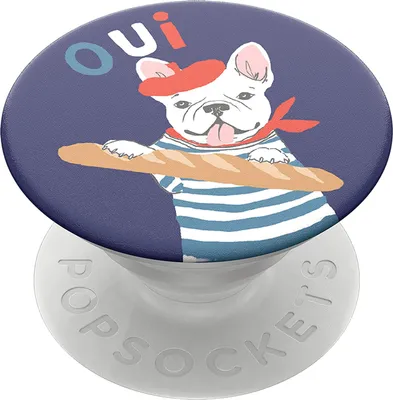 Zdjęcie produktu dla Uchwyt PopSockets PopGrip na telefon komórkowy z wzorem Frenchie