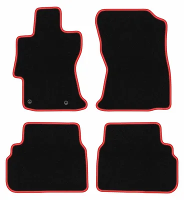 Immagine prodotto di Tappetini in moquette per Subaru XV II 2019- (SUV) – set 4 pezzi, nero/rosso, su misura – Wielganizator CARLUX