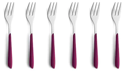 Produktbild von Kuppels 6-tlg. Kuchengabel Set PRISMA 6-teilig wildberry hochglanzpoliert