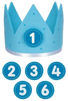 Image de Goki Couronne d'anniversaire - couronne bleue pour enfants pour les fêtes