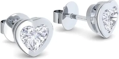 Produktbild von Herz Ohrstecker Silber 925 Damen Herz Ohrringe mit Zirkonia Geschenk