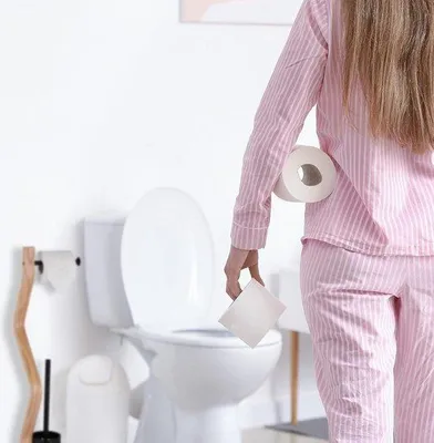 Produktbild von Stehendes Toilettenpapierhalter-Set, schwarz, 75x185x185cm