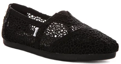Produktbild von Toms Alpargata Classic Crochet In All Black For Women – 6.5 UK - 39 EU - 8.5 US / Black Black