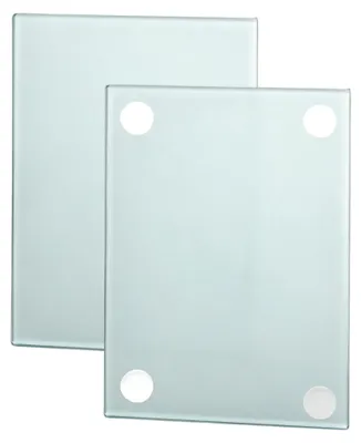 2er Set Glas-Schneidebretter, 28 x 20 cm, gehärtetes Glas