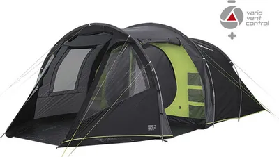 Produktbild von High Peak Paros 5 Zelt, Unisex, Rosa (Anthrazit) / Grün, 480 x 310 x 200/185 cm