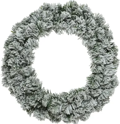 Produktbild von Tannenkranz mit Schnee 50cm künstlich Grün / Weiß