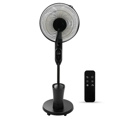 Produktbild von OZAVO Standventilator ,Wassersprüher, mit Fernbedienung & Laufrollen, 2.8L Wassertank, 7.5h Timer, 3 Geschwindigkeiten, 3 Betriebsmodi + 3 Nebelstufen