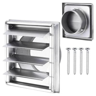 Obrázok produktu pre Solidchoice – Ventilačný kryt z nehrdzavejúcej ocele pre sušičku, 5 palcov