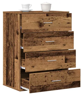 Immagine prodotto di vidaXL Credenza con cassetti in legno di recupero 60 x 39 x 80 cm Materiale a base di legno