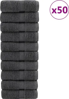 Produktbild von Premium Waschlappen SOLUND 50 Stk. Anthrazit 15x21 cm 600 g/qm