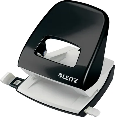 Produktbild von Leitz 50081095, 30 Blätter, Schwarz, Weiß, Metall, 8 cm, 5,5 mm, A4, A5, A6, Folio, US-Quart, 8 x 8 x 8 cm
