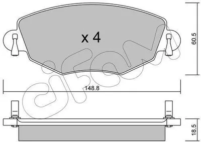 Produktbild von CIFAM Bremsbeläge Satz Vorne Bremsklötze für FORD MONDEO III Kombi (BWY) 822-318-0