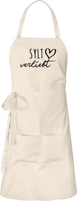 Produktbild von Huuraa Schürze Sylt verliebt Natur mit Taschen Baumwolle Kochschürze Geschenkidee