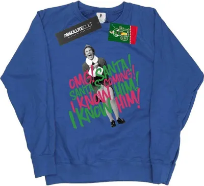 Produktbild von Elf - "Santa's Coming" Sweatshirt für Damen BI5399 (XL) (Königsblau)