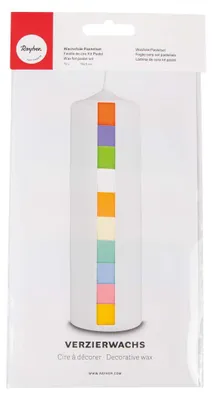 Wachsfolie Pastell Set 10x5 cm, 10 Stück farbsortiert