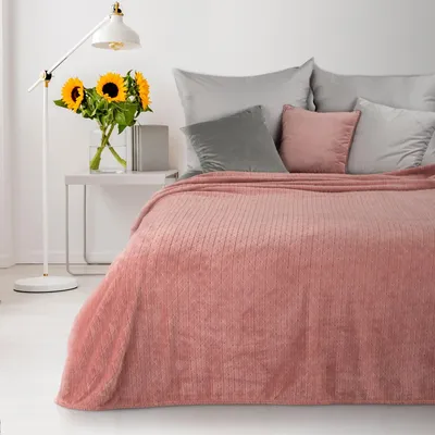 Immagine prodotto di Eurofirany Copriletto in microfibra 200x220 Cindy 4 rosa cipria decorativo