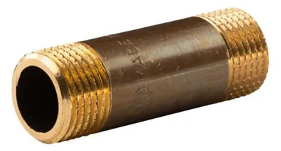 Produktbild von Messing Gewinde-Fitting Distanz Doppelnippel 1/2'-1/2' L= 60 mm, schwere Ausführung