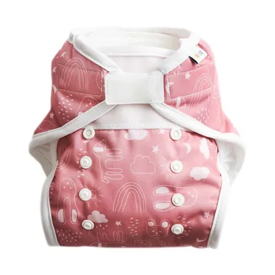 Obrázok produktu pre Plienkové nohavičky All-In-Two - Rusty Pink Teddy One Size