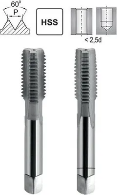Productafbeelding van Gewinddraaier M 8x0,75 volgens ISO DIN-2181/2, gemaakt van snelstaal (HSS)