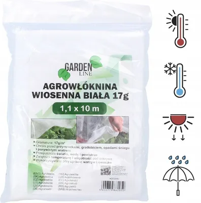 Image de AGROWINTER COUVERTURE DE PRINTEMPS COUVERTURE DE JARDIN 110 x 1000 cm 17 g/m²