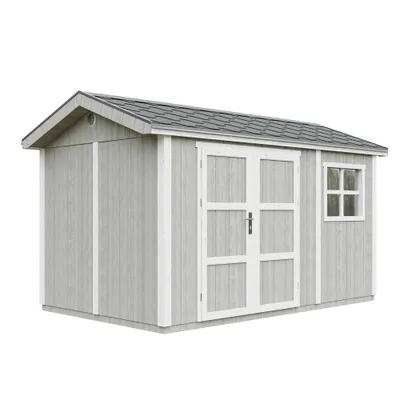 Obrázek produktu pro Kvalitní zahradní přístřešek 8,68 m² - V252x250x412 cm - Timbela M914A-TUNDRA GREY
