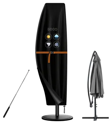 Produktbild von Famanu Schutzhülle für Sonnenschirm, 600D, wasserdicht, für Schirmgrößen 1 bis 3 m, 280 x 40/80/50 cm