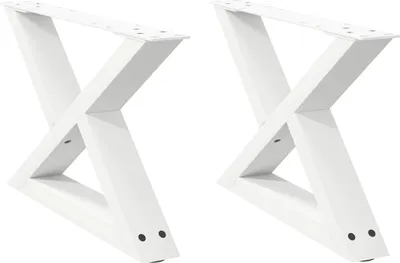 Obrázok produktu pre vidaXL Nohy konferenčného stolíka 2 ks. Biela 60x(30-31,3) cm Oceľ