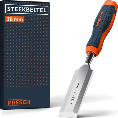 Imagen del producto de Broca de 38 mm, afilada, con punta metálica, mango ergonómico, para trabajos en madera