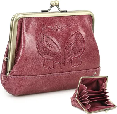 Image de Porte-monnaie vintage en cuir pour femmes