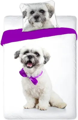 Zdjęcie produktu dla Animal Pictures Dog - Poszwa na kołdrę - Pojedyncza - 140 x 200 cm - Biały
