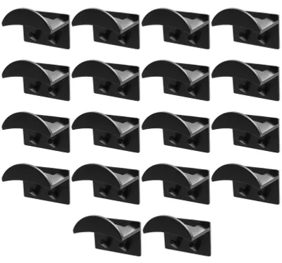18 selbstklebende Huthaken, schwarz, ABS, Wandmontage, Organizer