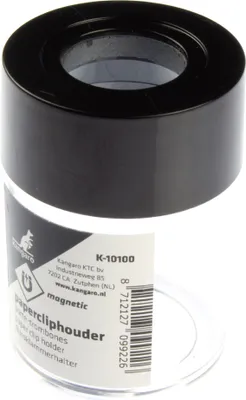 Obrázek produktu pro kangaro K-10100 kangaro zásobník na sešívačky, kulatý, transparentní / černý