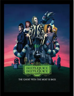 Image de Beetlejuice Beetlejuice - Eingerahmter Druck "The Ghost With The Most Is Back" PM10971 (40 cm x 30 cm) (Bunt)