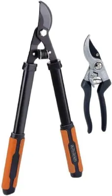 Produktbild von Astschere – 2 Stück – Astschere, 53,3 cm – Heckenschere, 20,3 cm – Schwarz/Orange