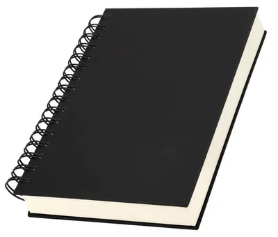 Produktbild von Notizbuch A5 Liniert Spiralbindung 240 Seiten 100GSM Hardcover Schwarz