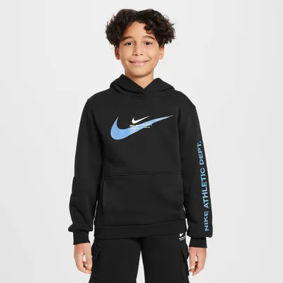 Produktbild von Nike B Nsw Si Flc Po Hoodie Bb Schwarz/Weiss Schwarz/Weiss M