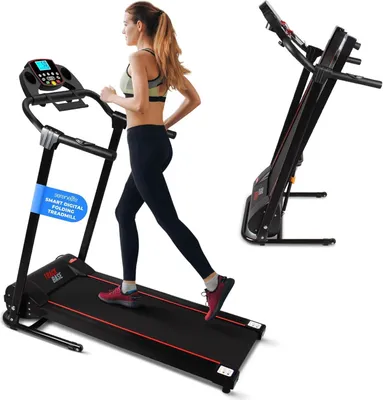 Obrázok produktu pre SereneLife SLFTRD18, 120 kg, 1 km/h, 10 km/h, Kalórie, Vzdialenosť, frekvencia srdca, Rýchlosť, Čas, Čierna, Dotyk