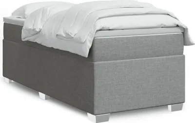 Produktbild von Möbel Boxspringbett mit Matratze Hellgrau 100x200 cm Stoff - Polsterbett 3285109