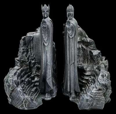 Produktbild von Buchstützen Set Herr der Ringe - Tore von Gondor groß - Fantasy Geschenk Romane - H 31,5 cm