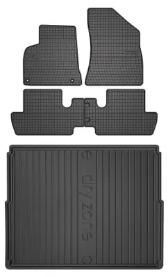 Zdjęcie produktu dla Dywaniki gumowe + mata bagażnika do Peugeot 3008 I 2009-2016 (SUV/crossover, górny poziom podłogi) – czarne, dopasowane – Wielganizator SolidPRO