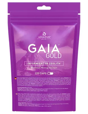 Produktbild von AQUARIUS pro life ® - GAIAgold® CAPS - 220 vegane Zeolith Pulver Kapseln I informiert & energetisiert nach HP E.S. Scheller - optimaler Detox