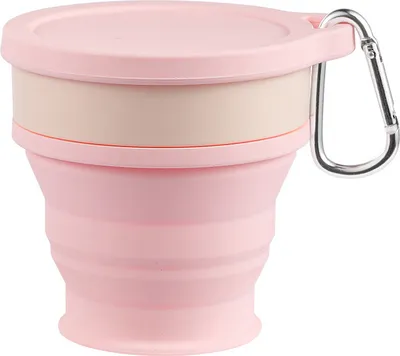 Produktbild von INF Zusammenklappbarer Wasserbecher 220ML Tragbarer Trinkbecher Rosa