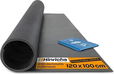 Produktbild von Famanu Kofferraummatte 120 x 100 cm - Antirutschmatte mit Parkscheibe