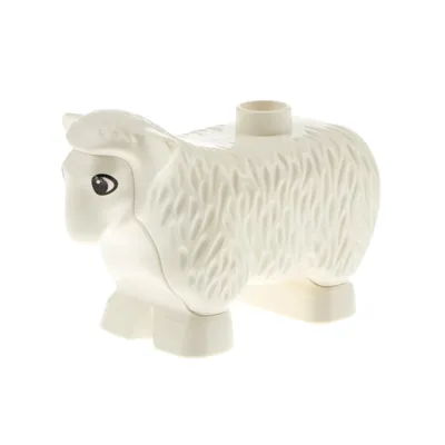 Produktbild von 1x Lego Duplo Tier Schaf creme weiß Bauernhof Zoo Zirkus Farm dupsheepnewpb01