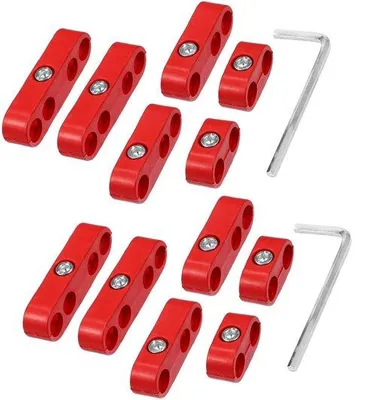 Obrázok produktu pre Hliníkový drážkovaný konektor - 7 mm/8 mm, Farba: červená, Jednoduchá inštalácia, Univerzálny, Automobilový, Drážkovaný konektor