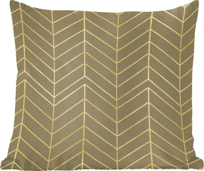Produktbild von MuchoWow® Zierkissen Sofakissen Wohnzimmer Dekokissen 45x45 cm Muster - Luxus - Grün - Gelb - Schlafpolster - Polster für das Sofa