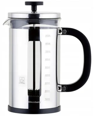 Produktbild von Kolben-French-Press 1000 ml Stahl + Borosilikatglas Klausberg für Kaffee, Tee