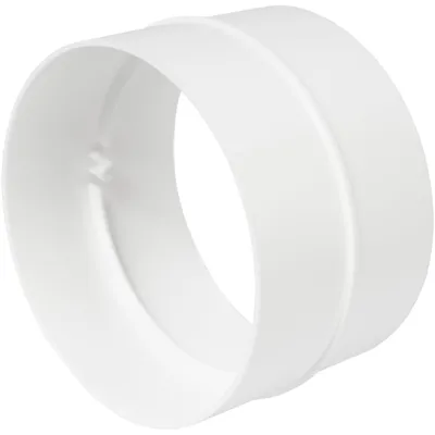 Rohrverbinder 125 mm, rund, flexibel, weiß – Lüftungsrohrverbinder